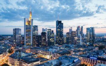 Blick auf die Hochhäuser in Frankfurt