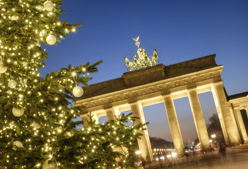 Brandenburger Tor und Weihnachtsbaum