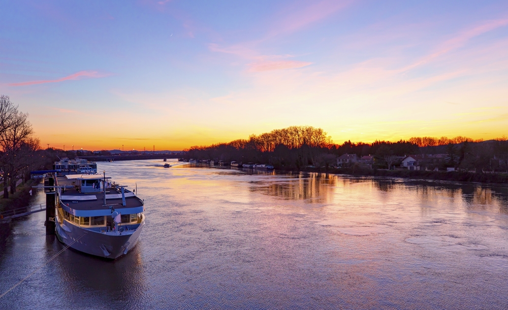 Rhône Abendstimmung