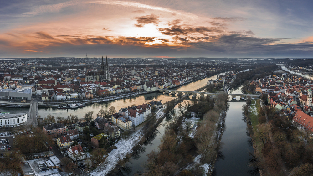 Regensburg aus der Luftperspektive