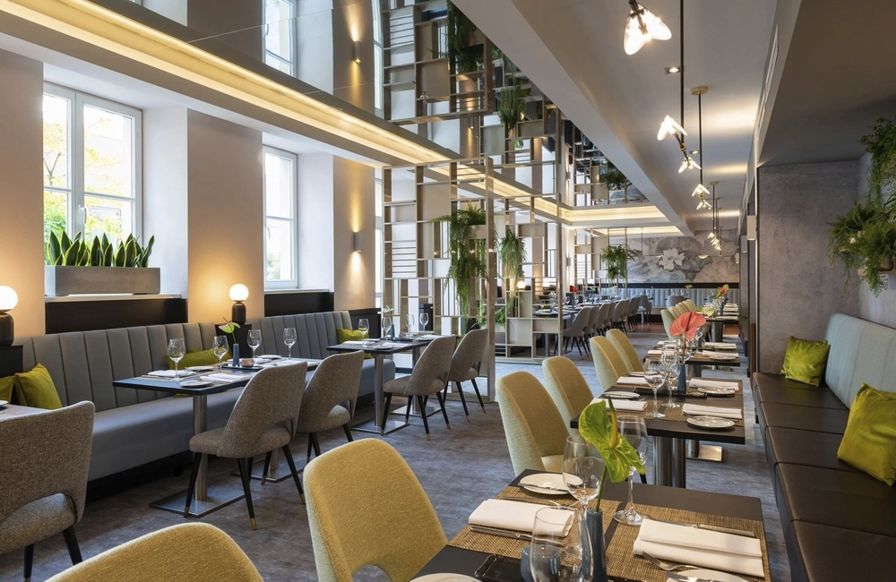 Essbereich Leonardo Royal Hotel Berlin Alexanderplatz