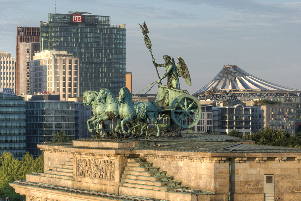 Statue auf dem Brandenburger Tor in Berlin