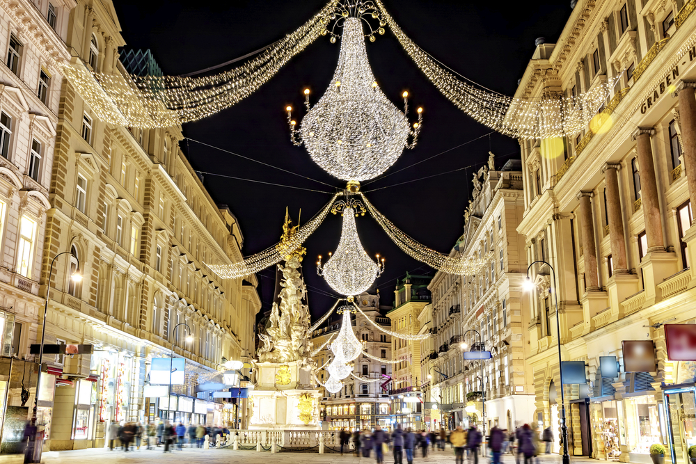 Wien weihnachtlich dekoriert