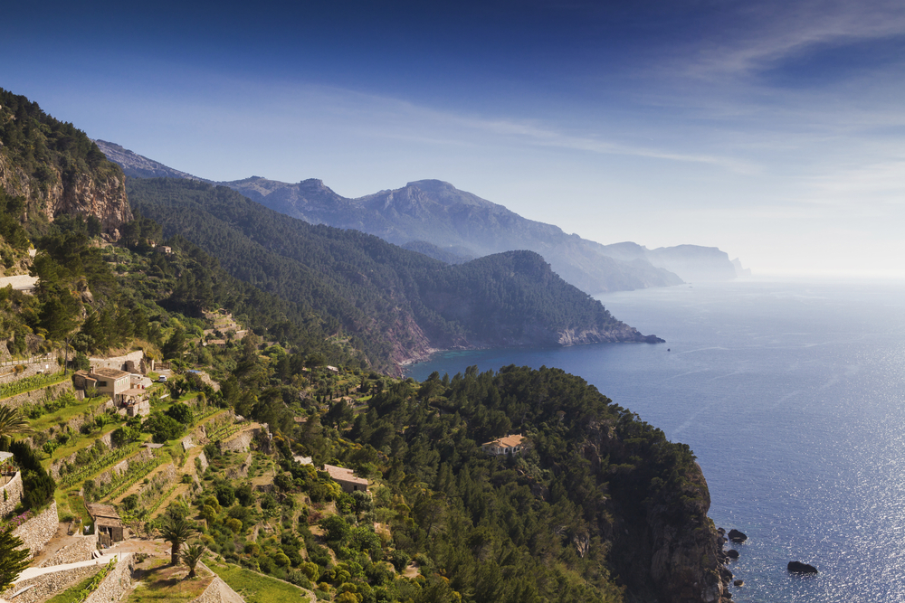 Landschaft und Aussicht an einer Küste von Mallorca