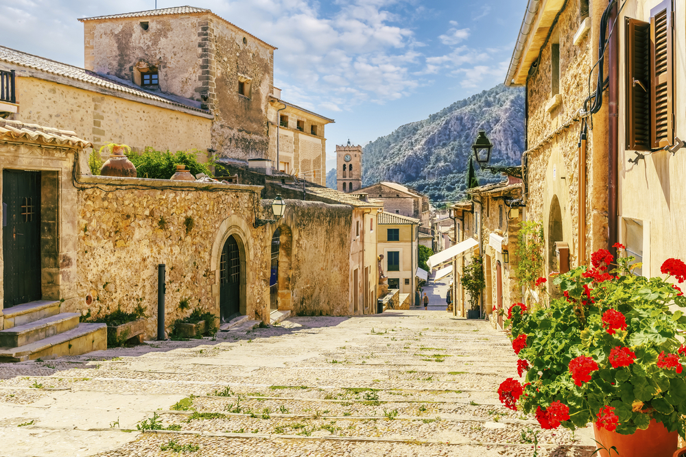 Gasse in Pollenca auf Mallorca