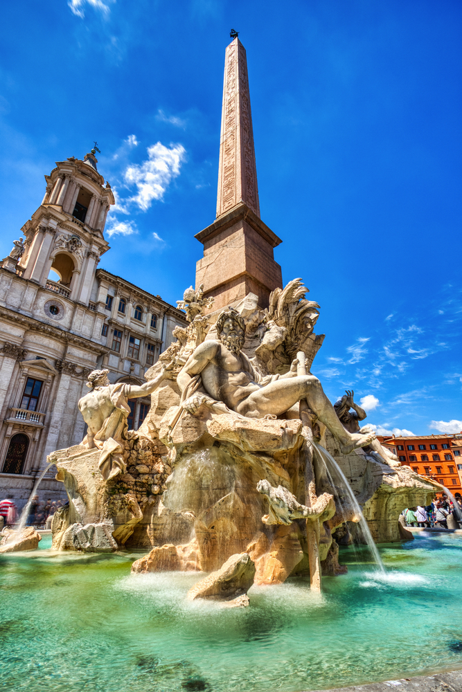 Vierströmebrunnen auf der Piazza Navona in Rom