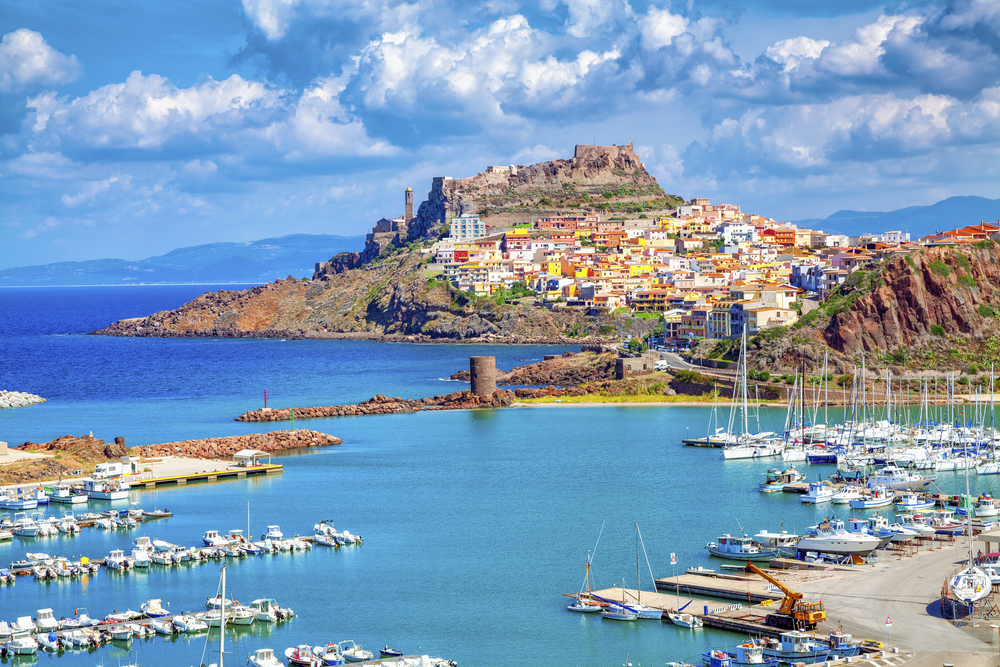 Blick auf den Castelsardo auf Sardinien