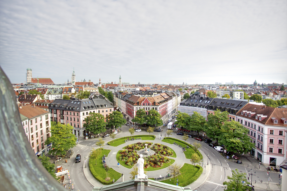 Blick aus dem Gärtnerplatztheater in München