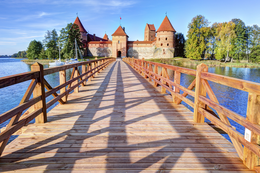 Brücke zum Inselschloss von Trakai