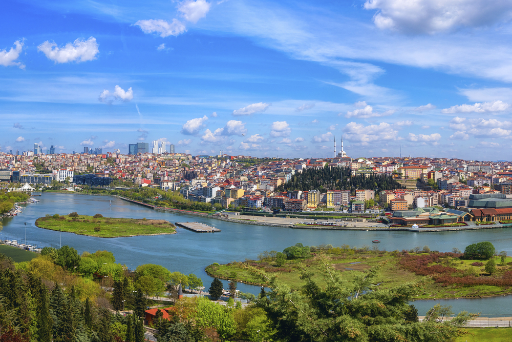 Panoramablick auf das Goldene Horn und Eyüp