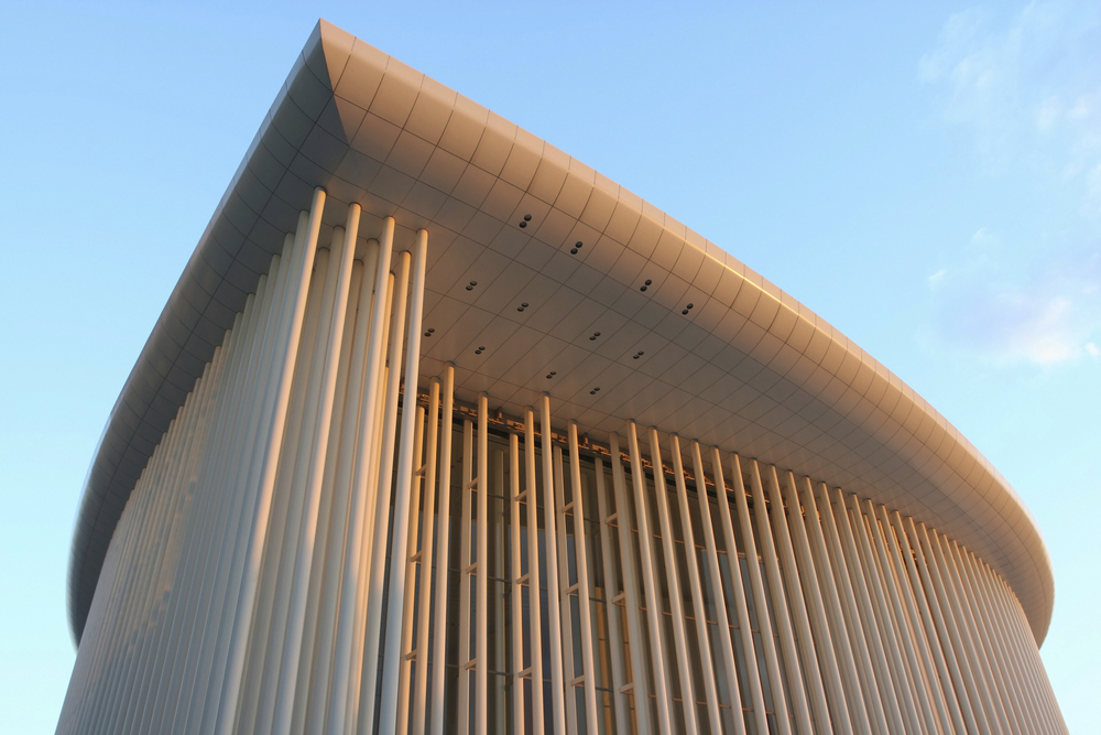Außenansicht der Philharmonie in Luxemburg 