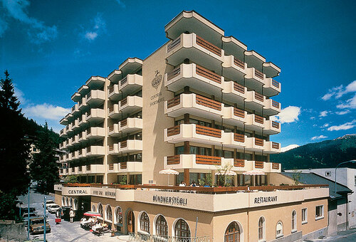 Außenansicht des Central Sporthotels in Davos