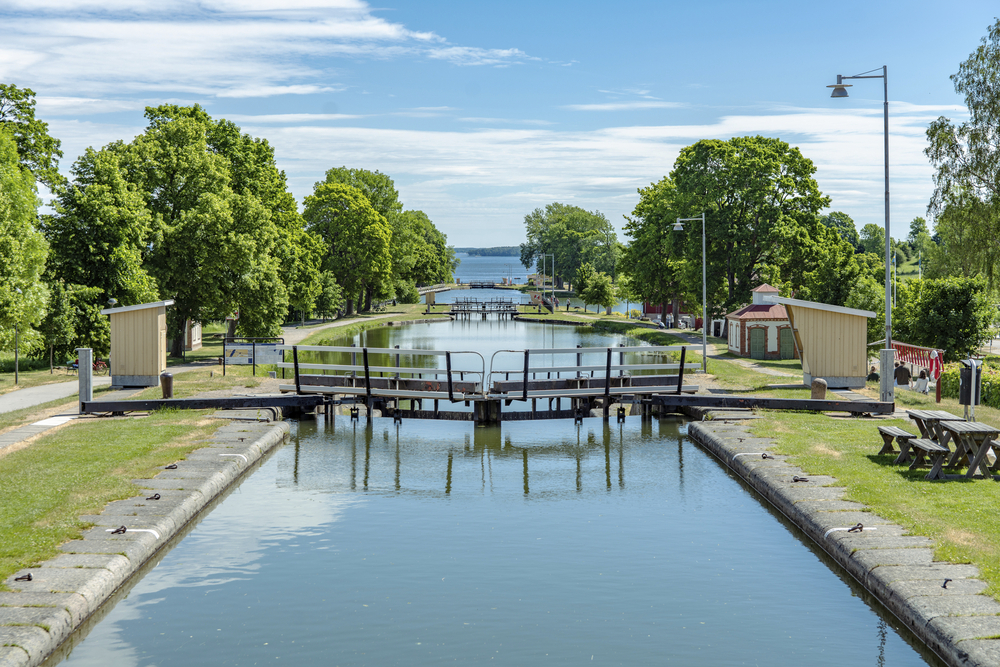 Schleuse am Göta-Kanal
