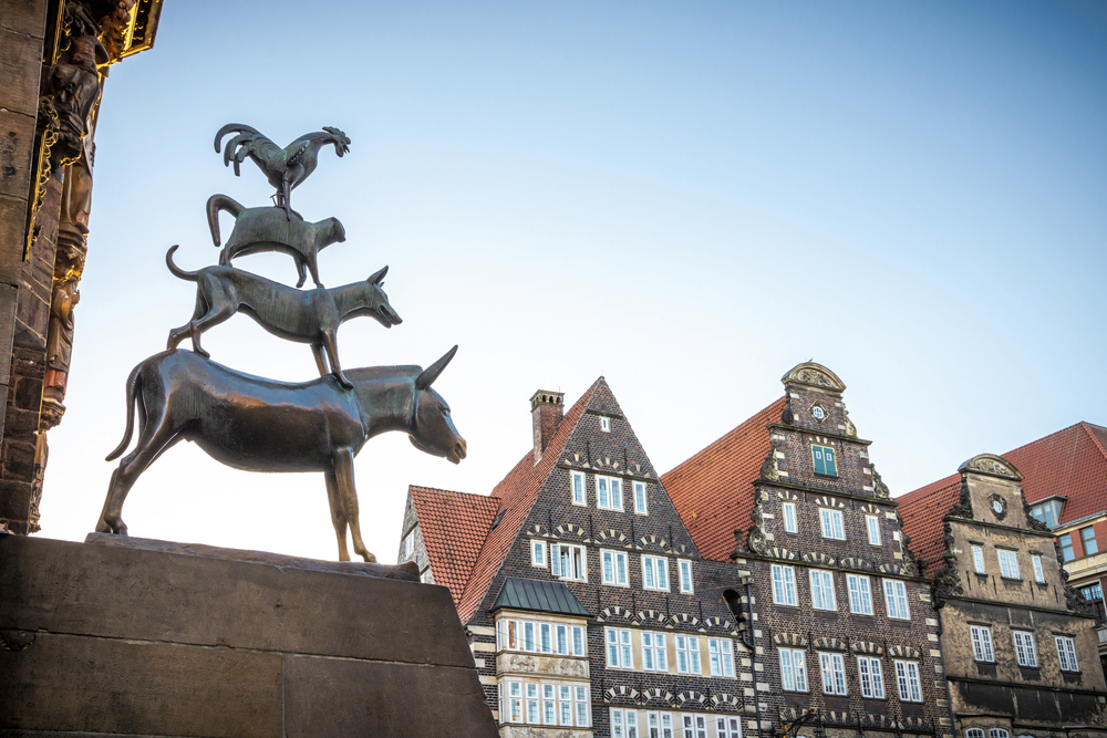 Statue der Bremer Stadtmusikanten in Bremen