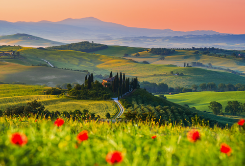 Val d'Orcia in der Toskana