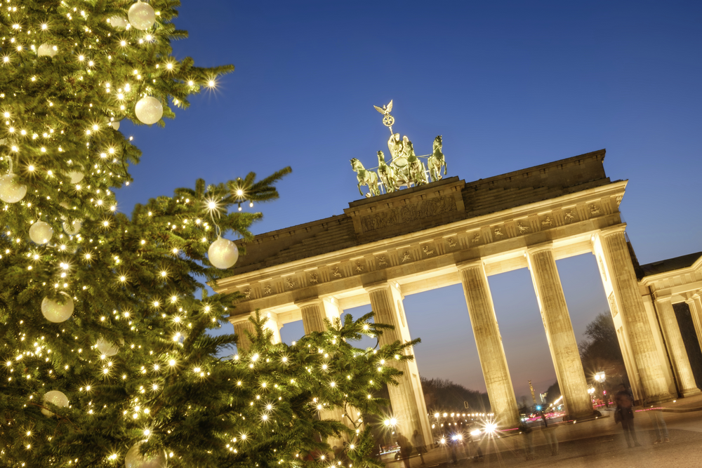 Brandenburger Tor und Weihnachtsbaum