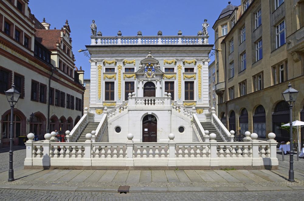 Alte Handelsbörse auf dem Naschmarkt in Leipzig 