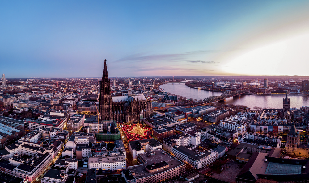Weihnachtsmarkt Köln Luftansicht