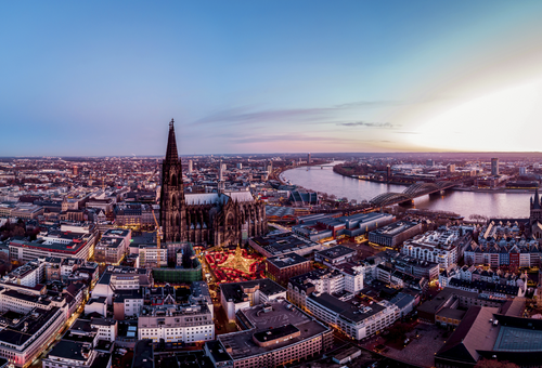Weihnachtsmarkt Köln Luftansicht