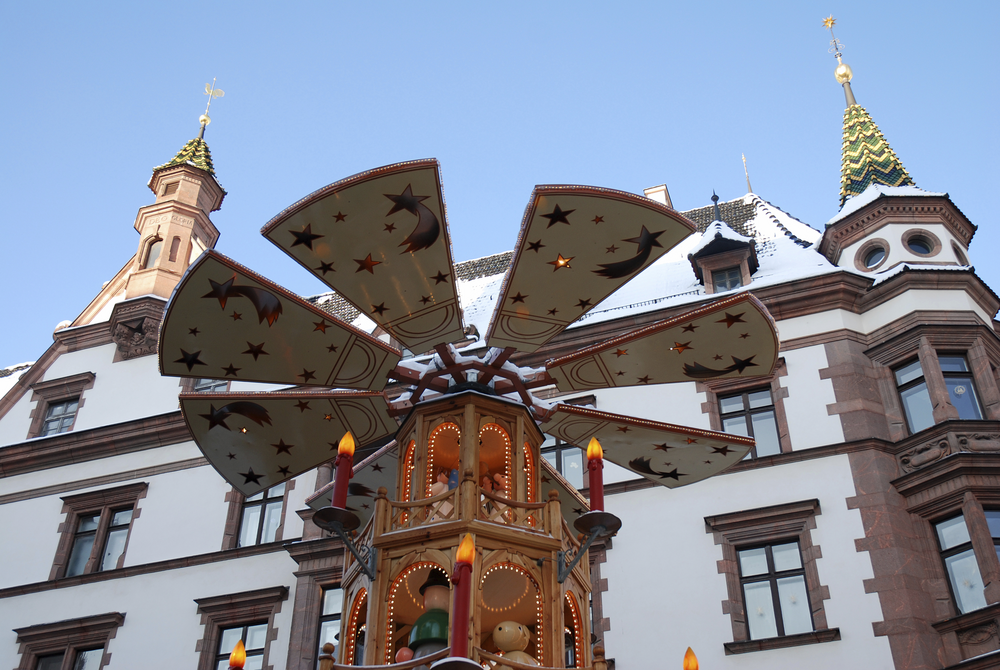 Weihnachtsmarkt in Leipzig, Deutschland
